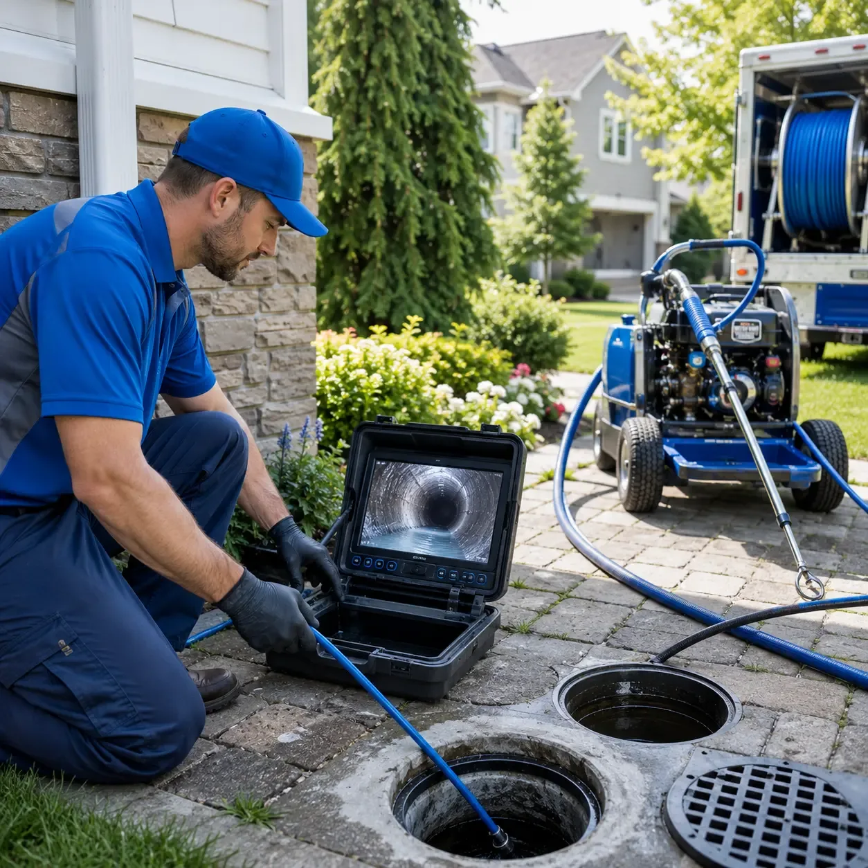 Outdoor drain cleaning professionals serving New Tripoli, PA