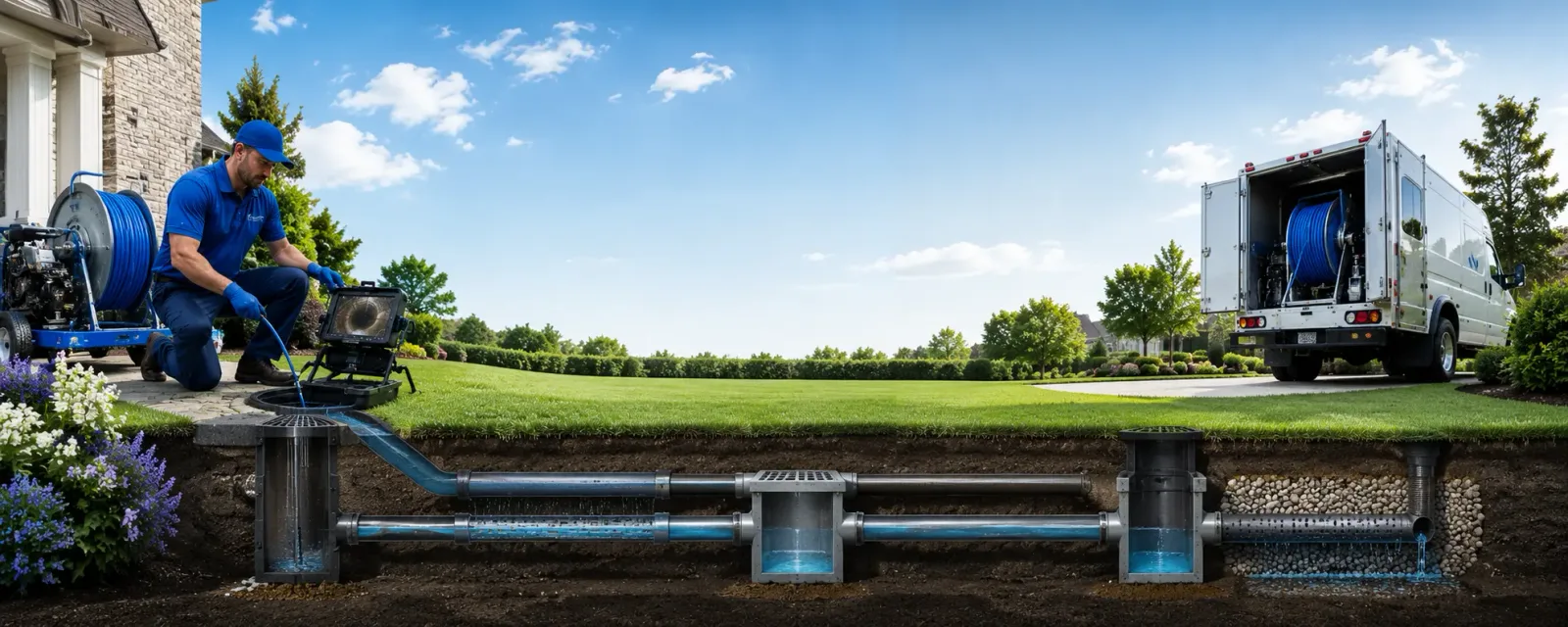 Outdoor drain cleaning information for New Tripoli, PA